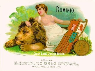 Domino- cigar box label