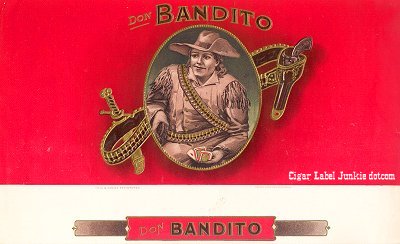 Don Bandito cigar box label