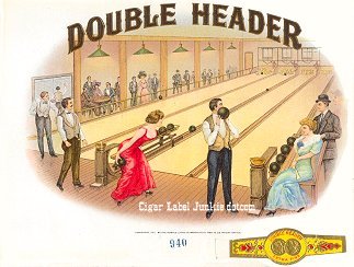 Double Header- cigar box label