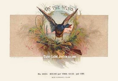 On The Wing- cigar box label