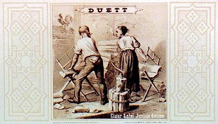 Duett-cigar box label