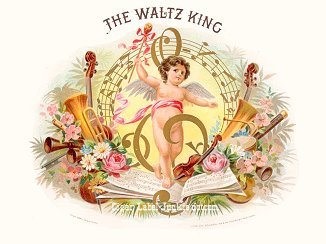 Waltz King cigar box label
