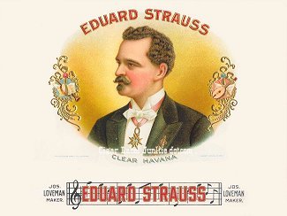 Eduard Strauss cigar box label