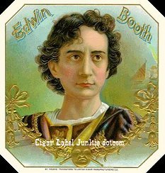 Edwin Booth cigar box label