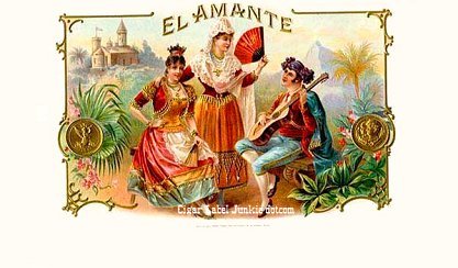 El Amante cigar box label