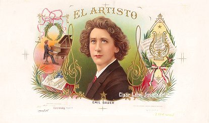 El Artisto cigar box label