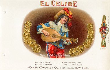El Celibe cigar box label