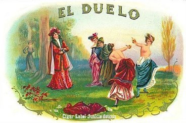 El Duelo cigar box label