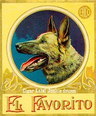 El Favorito cigar box label