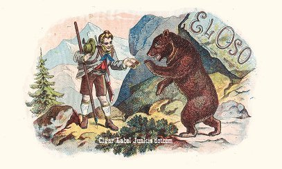 El Oso- cigar box label