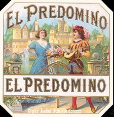 El Predomino cigar box label