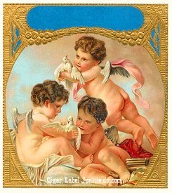 UT 3 Cherubs- cigar box label