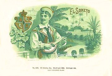 El Soneto cigar box label