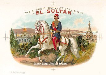 El Sultan cigar box label