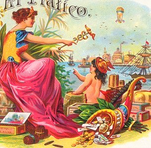 El Trafico cigar box label