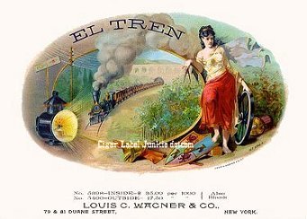 El Tren cigar box label