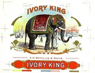 Ivory King- cigar box label