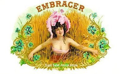 Embracer- cigar box label