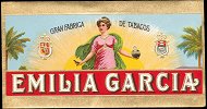 Emilia Garcia end cigar box label