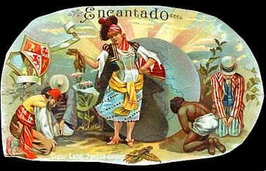 Encantado cigar box label