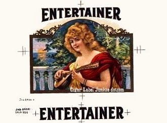 Entertainer cigar box label