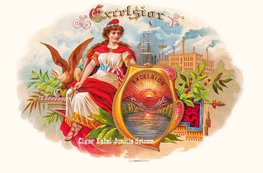 Excelsior cigar box label