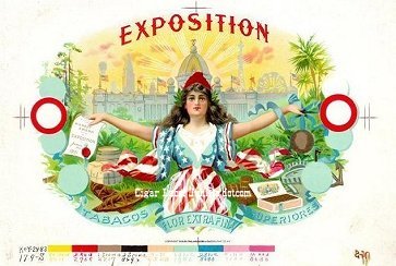 Exposition cigar box label