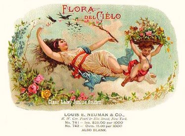 Flora Del Cielo- cigar box label