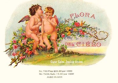 Flora Del Cielo- cigar box label