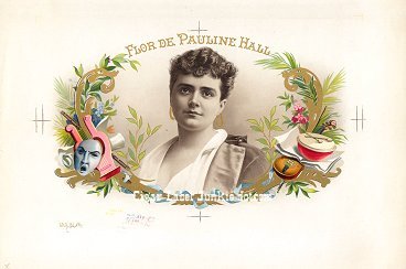 FD Pauline Hall cigar box label