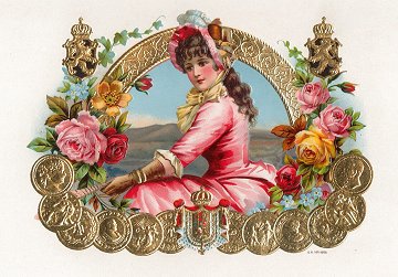 Flor De Rosas cigar box label