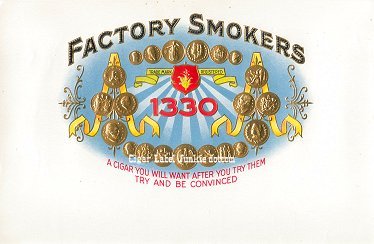 Factory Smokers inner cigar label