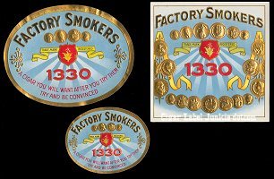 Factory Smokers outer cigar box label