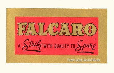 Falcaro outer cigar label