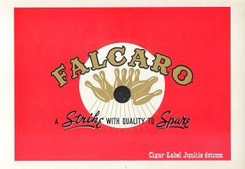 Falcaro cigar box label