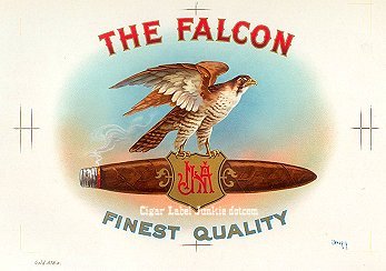 The Falcon- cigar box label