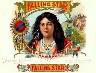 Falling Star cigar box label