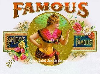 Famous cigar box label
