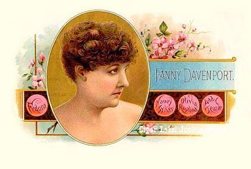 Fanny Davenport 2 cigar box label