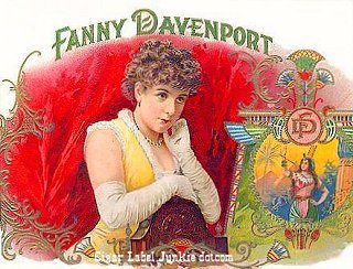 Fanny Davenport cigar box label