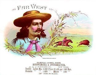 Far West cigar box label