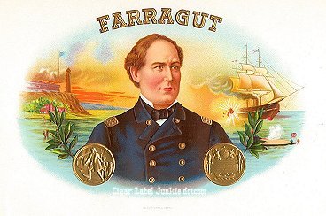 Farragut cigar box label