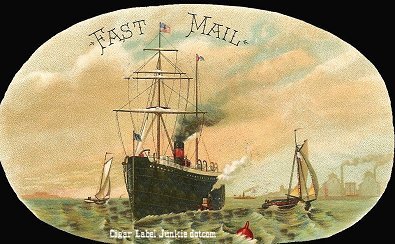 Fast Mail_ship cigar box label
