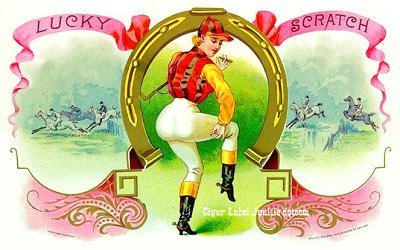 Lucky Scratch- cigar box label