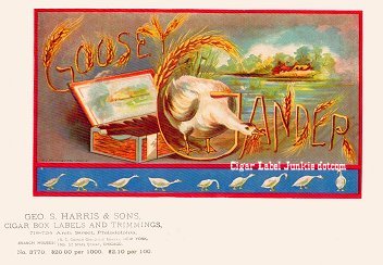 Goosey Gander- cigar box label