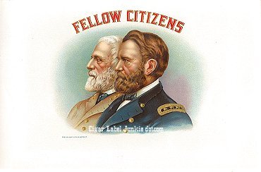 military/civil war theme cigar label