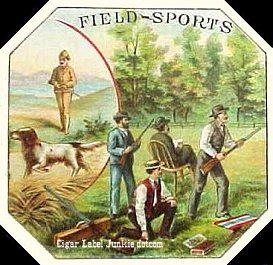 Field Sports- cigar box label
