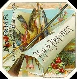 Fin Feather- cigar box label