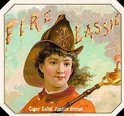 Fire Lassie cigar box label
