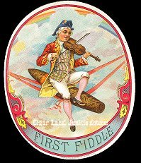 First Fiddle cigar box label